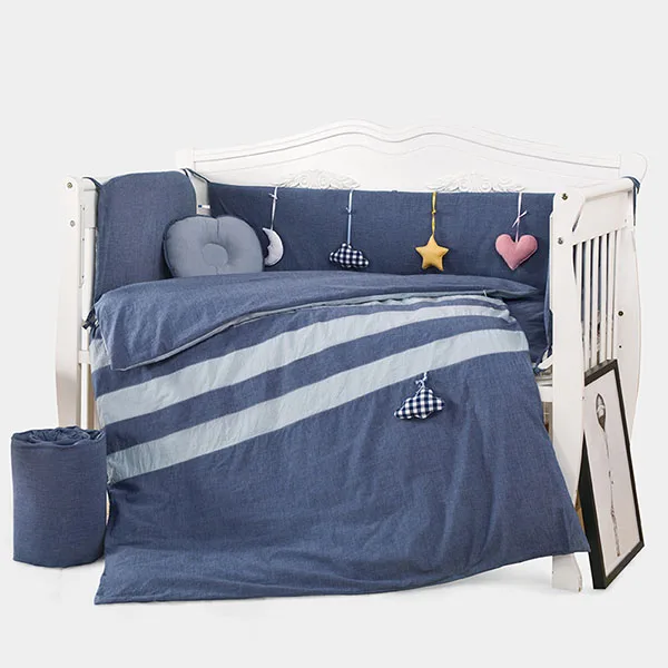 Модные хлопковые постельные принадлежности для малышей, многокомпонентный детский бампер - Цвет: 4(65cmx120cm)
