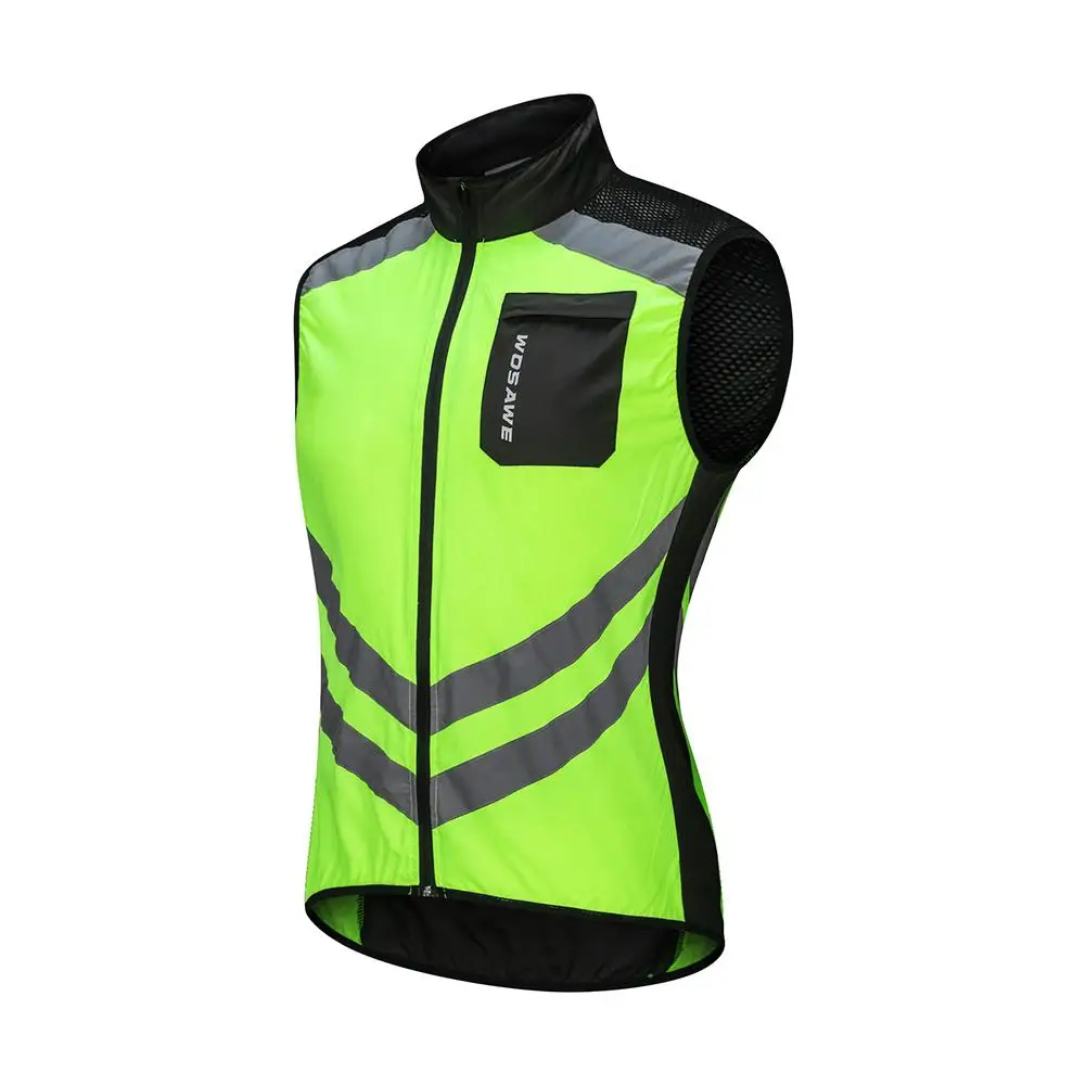 Mens Windproof Cycling Vest Bike Reflective Gilet Waistcoat Sleeveless