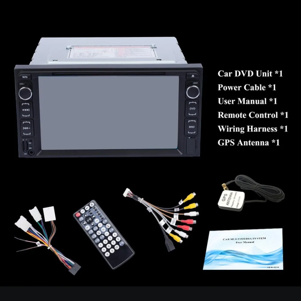 

2018 RK-6048B 7" LCD Car MP5 Player FM AM Tuning Radio AUX-in USB TF Remote Control BT Call & Music DVD Player Support Rear View