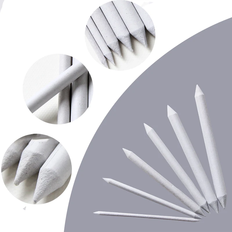 

6pcs Blending Smudge Tortillon Stump Sketch Pastel Rice Paper Erasable Pen 6 Sizes Art Drawing Tool