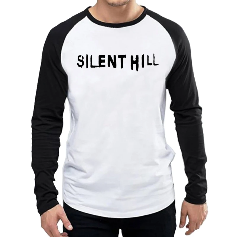Футболка с длинным рукавом Silent Hill модная мужская футболка белого цвета и