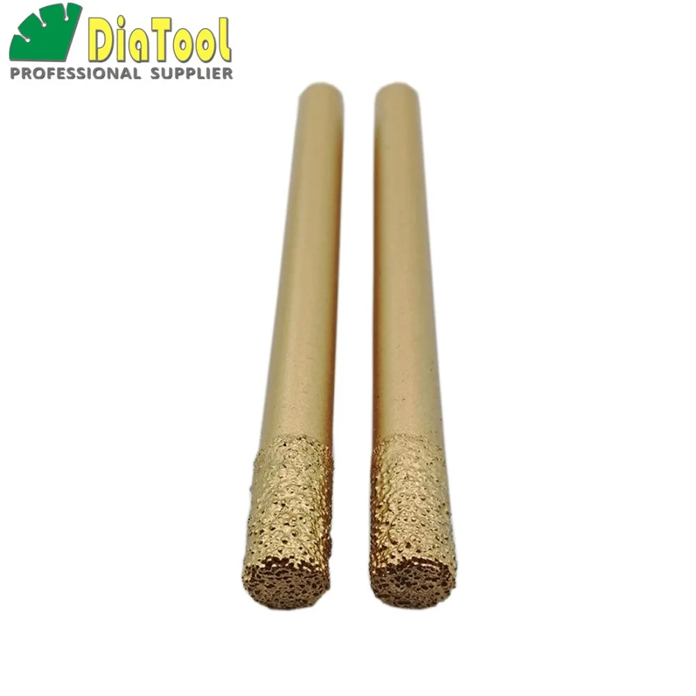 2pcs 10/20MM CNC Vaccum Brazed Diamond engraving bits router bits cylinder flat end end mill for marble granite natural stone