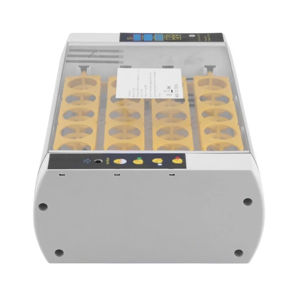 24 Grids Automatic Egg Turning Eggs Incubator Large Capacity Mini Incubator Chicken Poultry Quail Turkey Eggs With Power Cable 24 Grids Automatic Egg Turning Eggs Incubator Large Capacity Mini Incubator Chicken Poultry Quail Turkey Eggs With Power Cable