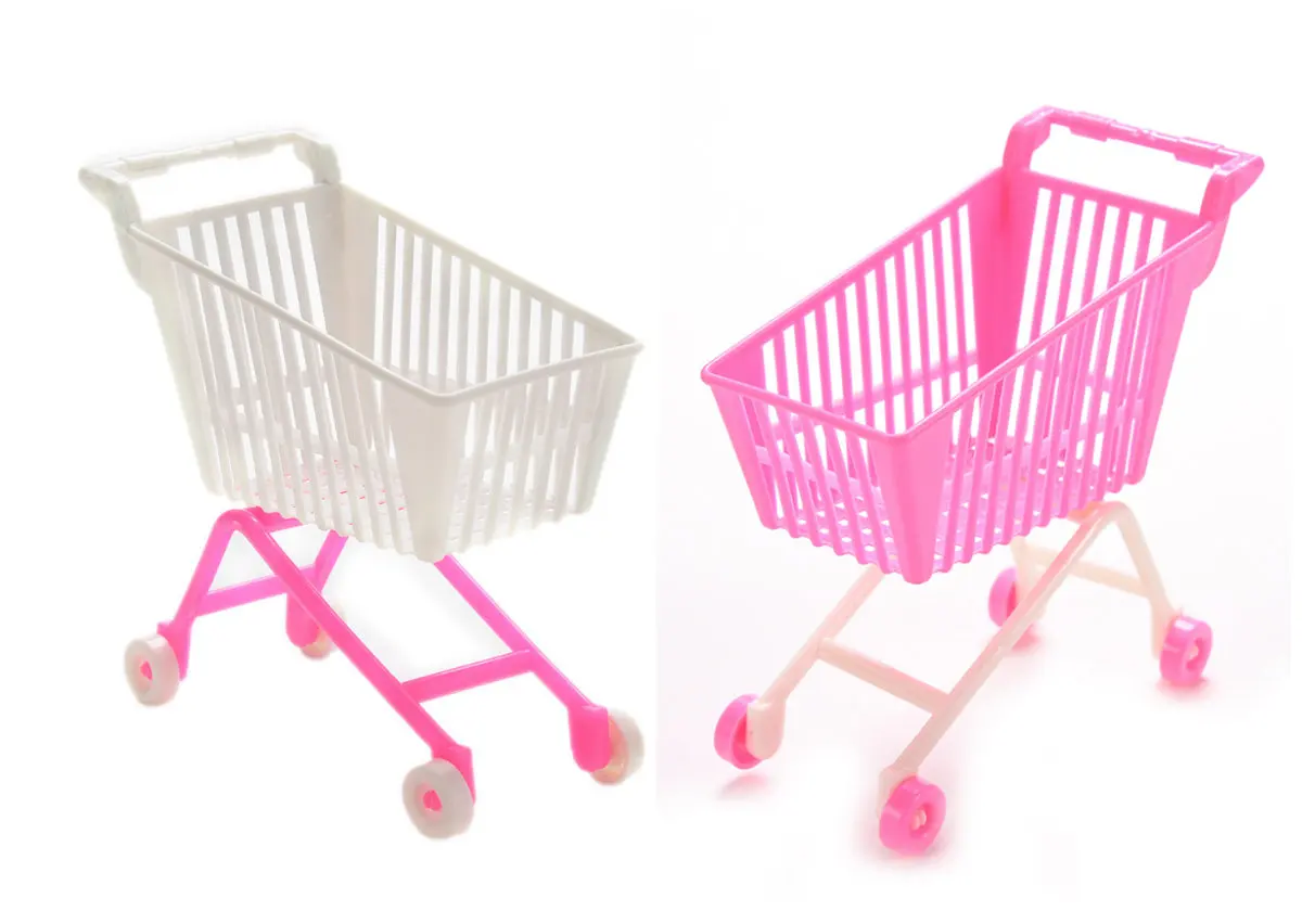 1PCS Random Mini Shopping Cart For Doll Classic Toys Trolleys for Kids
