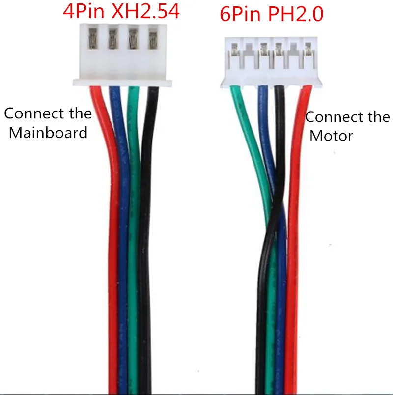 4 шт. 100 см/200 см HX2.54 4pin, 6pin PH2.0 NEMA 17(Национальная ассоциация владельцев электротехнических предприятий) шаговый двигатель кабель DuPont линия 3D-принтеры 42 шаговый двигатель