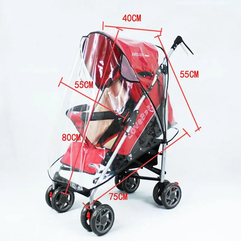 Universal Strollers Pushchairs Baby Carriage Waterproof Dust Rain Cover Windshield TRQ0144 baby stroller accessories bag