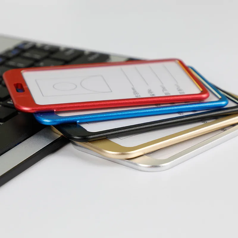 

1PC Work Card Holders Aluminium Alloy Card Holder ID Card Cover Metal Work Card Holder Office Supplies
