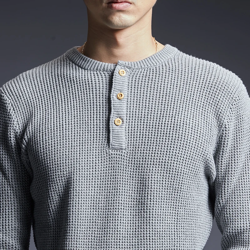 Новинка, модный брендовый мужской свитер, однотонный облегающий пуловер, вязаные Джемперы, толстая зимняя повседневная мужская одежда в Корейском стиле