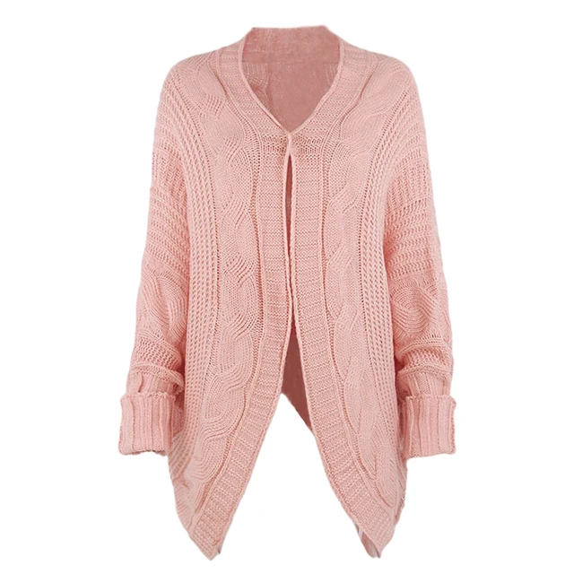 Women Knitted Cardigan Autumn Winter Open Front Knitting Sweater Loose ...