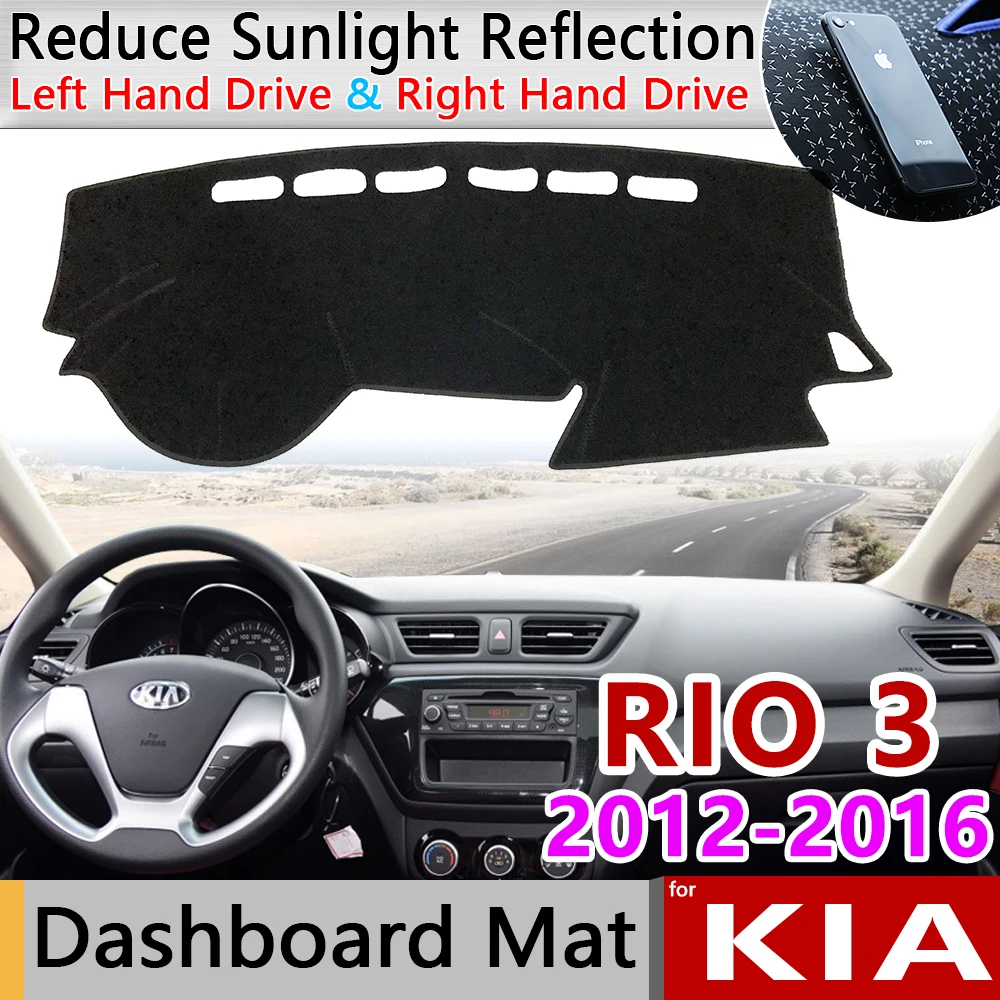 

for KIA RIO 3 K2 2012 2013 2014 2015 2016 Russian Versions Anti-Slip Mat Dashboard Cover Pad Sunshade Dashmat Carpet Accessories