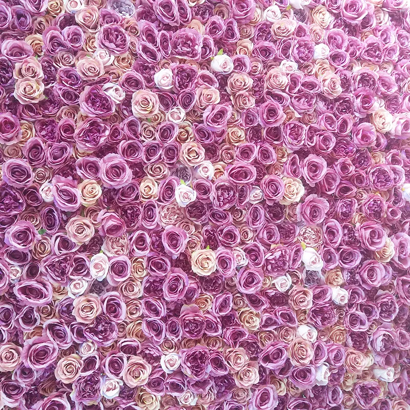 

SPR purple flower wall panel wedding backdrop artificial flower table runner and centerpiece decorativ floral