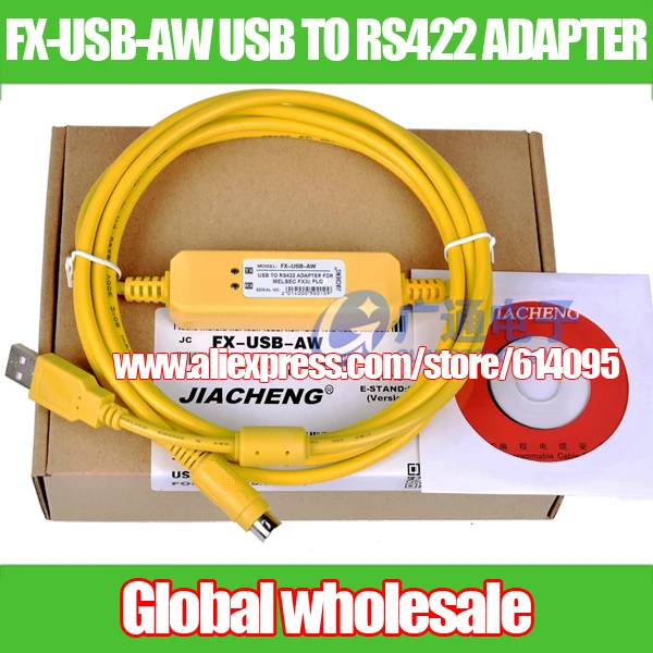 PLC Кабель программирования для Mitsubishi FX3U серии/кабель скачивания данных FX USB AW к RS422