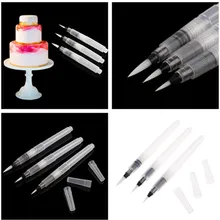 Cake Tools 3pc/set Refillable Pilot Cake Decorating Water Brush Painting Pen Cake Decorating Brush Set Useful Tools