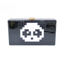 Черная акриловая прямоугольная сумочка Сумочка «панда» Сумка для женщин