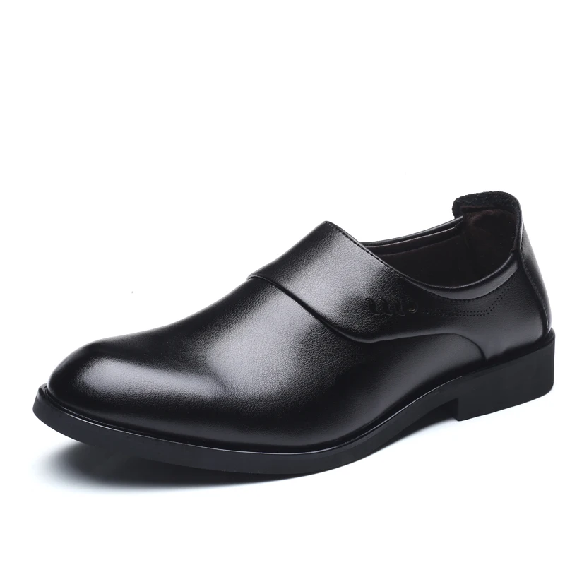 classic leather mens dress shoes luxury brand slip on male footwear wedding work flat office formal italian oxford shoes for men (3)