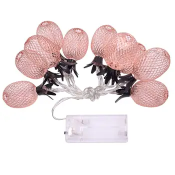 

1.3M 10 LED Iron Art Pineapple Design Lamp String Festival Party Decoration Lantern - Warm Light (Rose Gold)