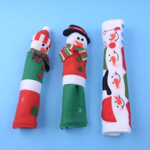 LETAOSK 3 шт./компл. Рождество Снеговик Санта СВЧ дверь Защитная крышка ручки холодильника кухонная техника украшения