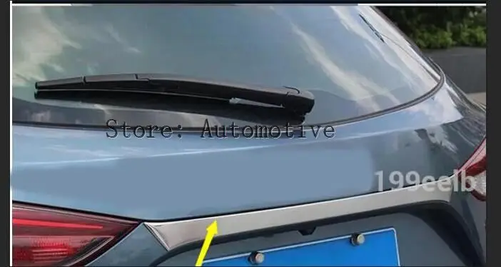 Крышка багажника из высококачественной нержавеющей стали для Mazda 3 Axela Hatchback 2014 2015
