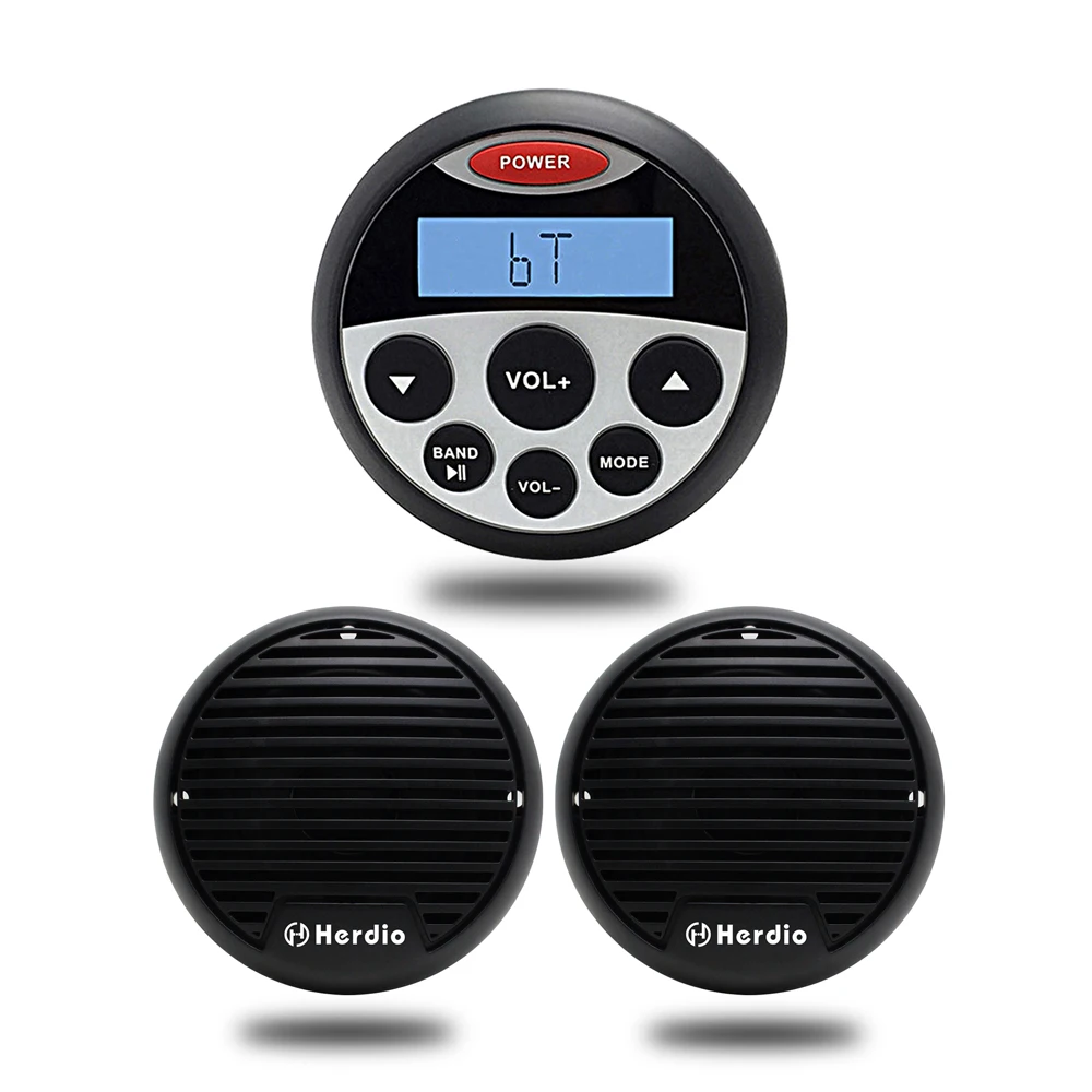 Bluetooth MP3 160 watts Waterproof Boat Audio Receiver FM/AM Radio for