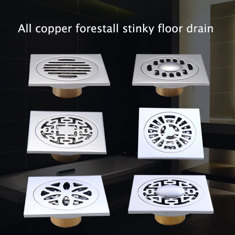 Floor Drains Shower Floor Drain Bathroom Deodorant Square ...
