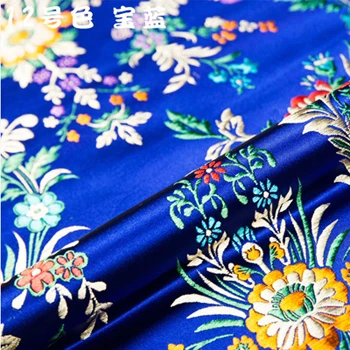 Искусственный Шелковый атласный материал вышивка ткань китайский стиль сумка, одежда или обивочная ткань ширина 0,75 м* длина 1 м A33 - Цвет: as pictuer