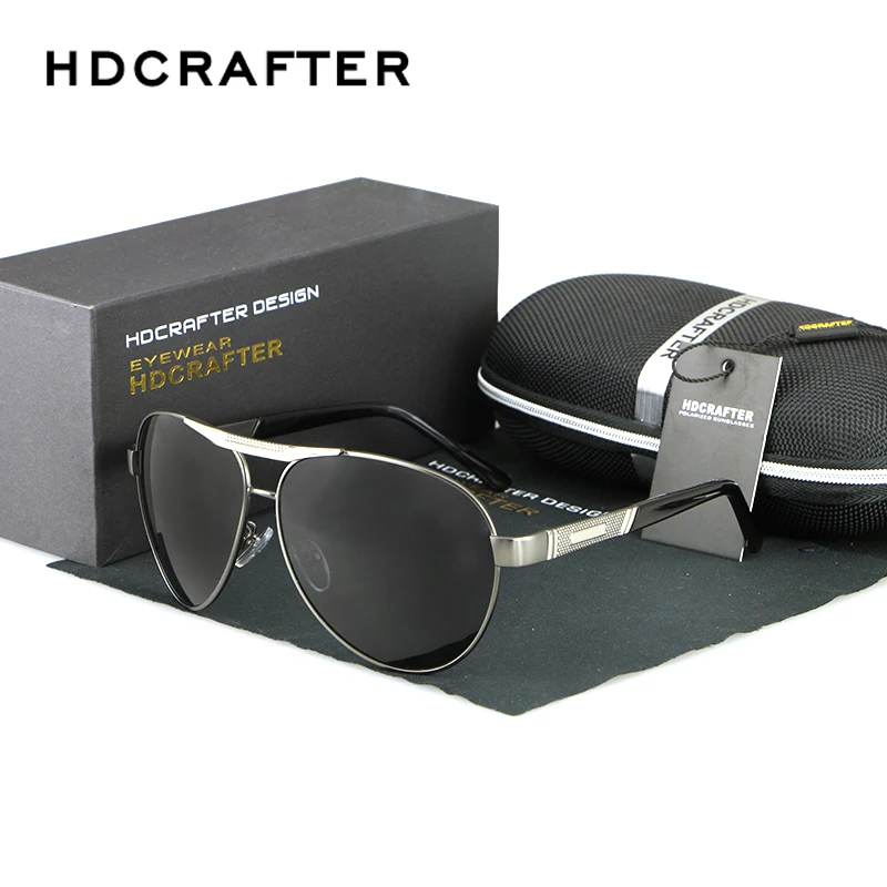Мужские солнцезащитные очки HDCRAFTER классические поляризационные для вождения |