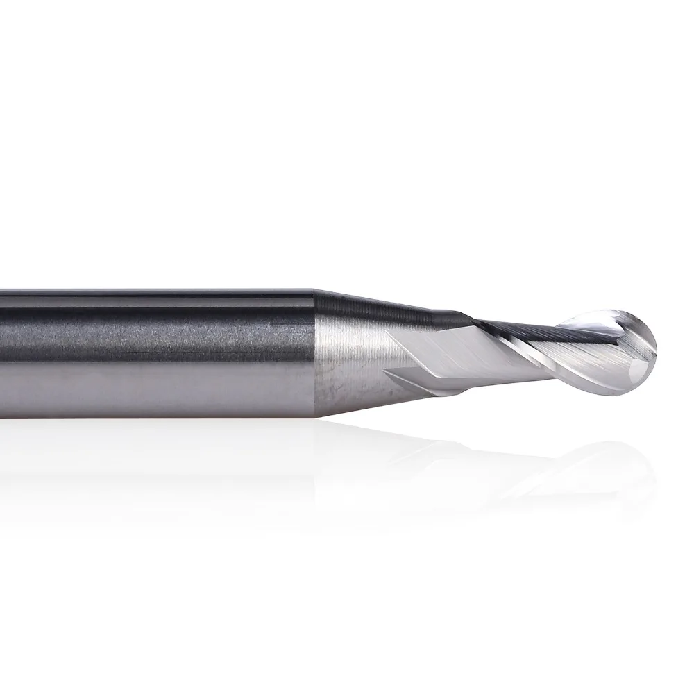 ZCC AL-2B solid tungsten carbide 2 flute aluminium ball nose end mill cnc milling cutter cutting tools for machining profile