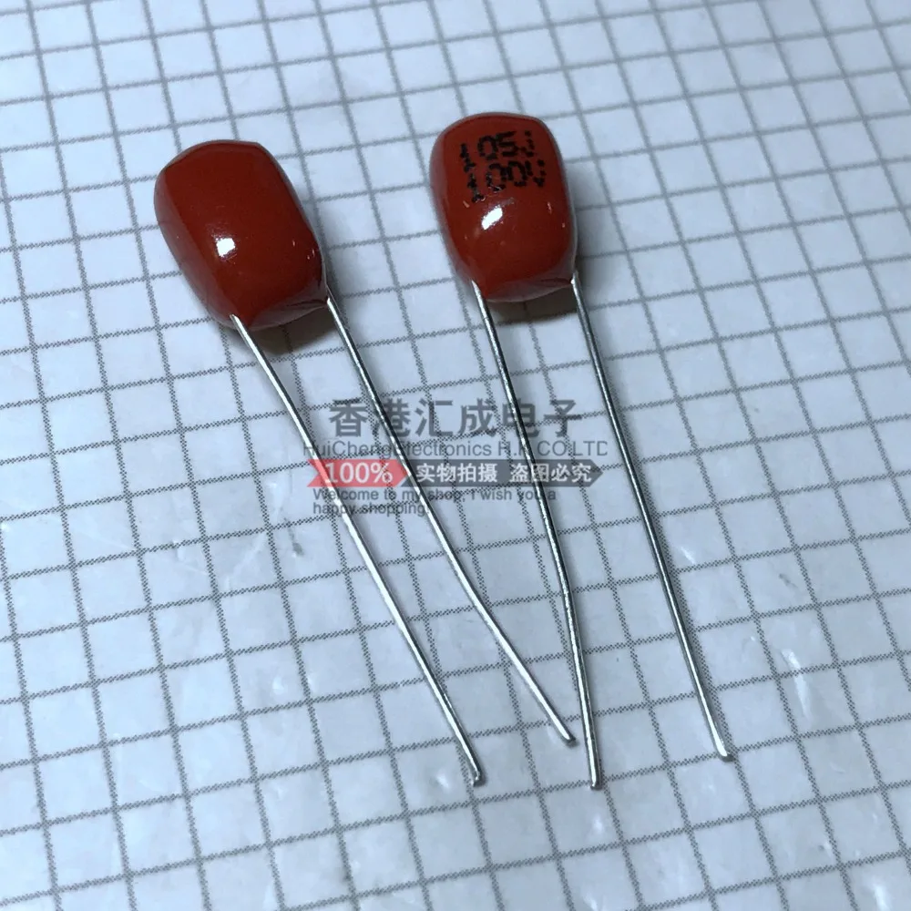 

CBB Film Capacitance 100V 105J 105J100 1UF 1000NF Pitch 5mm DIP2 New Original