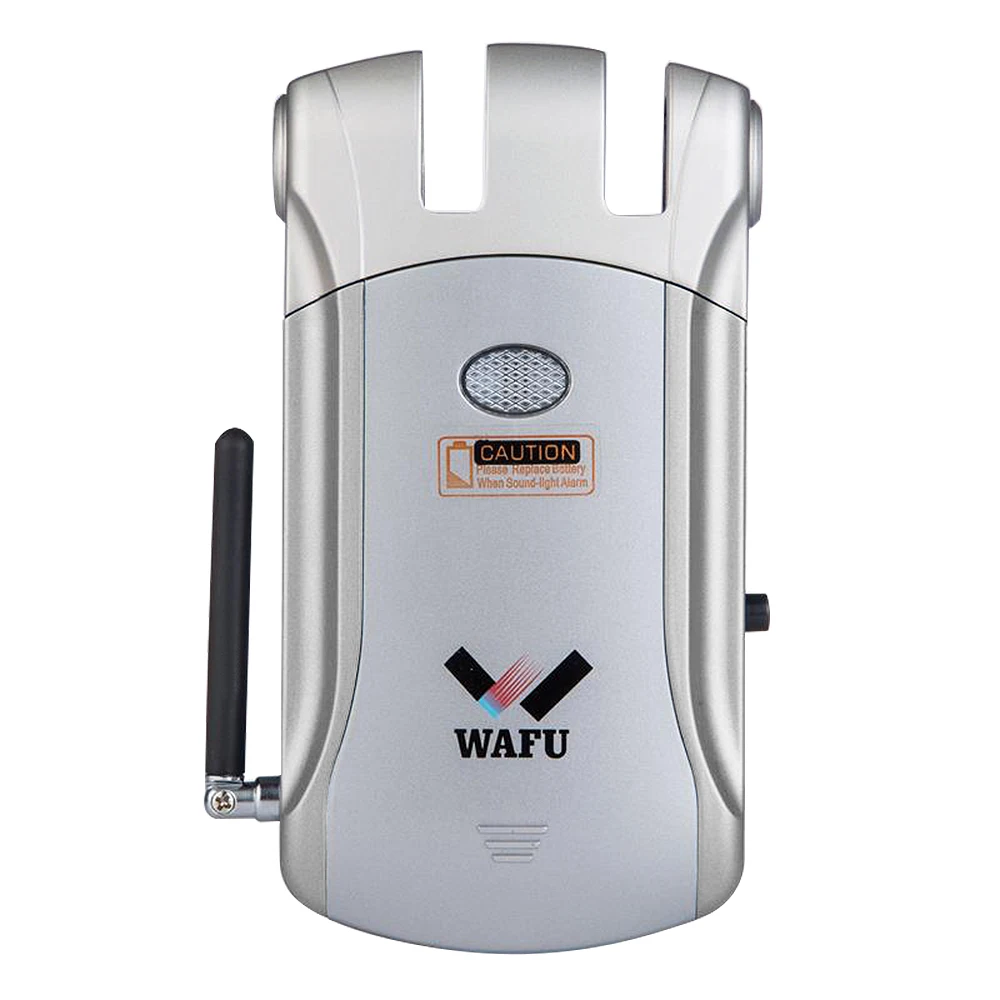 WAFU WiFi умный электронный замок пульт дистанционного управления 315 МГц Невидимый дверной замок без ключа iOS Android APP с 4 пультом дистанционного управления Kyes - Цвет: Silver 4 Remote Keys