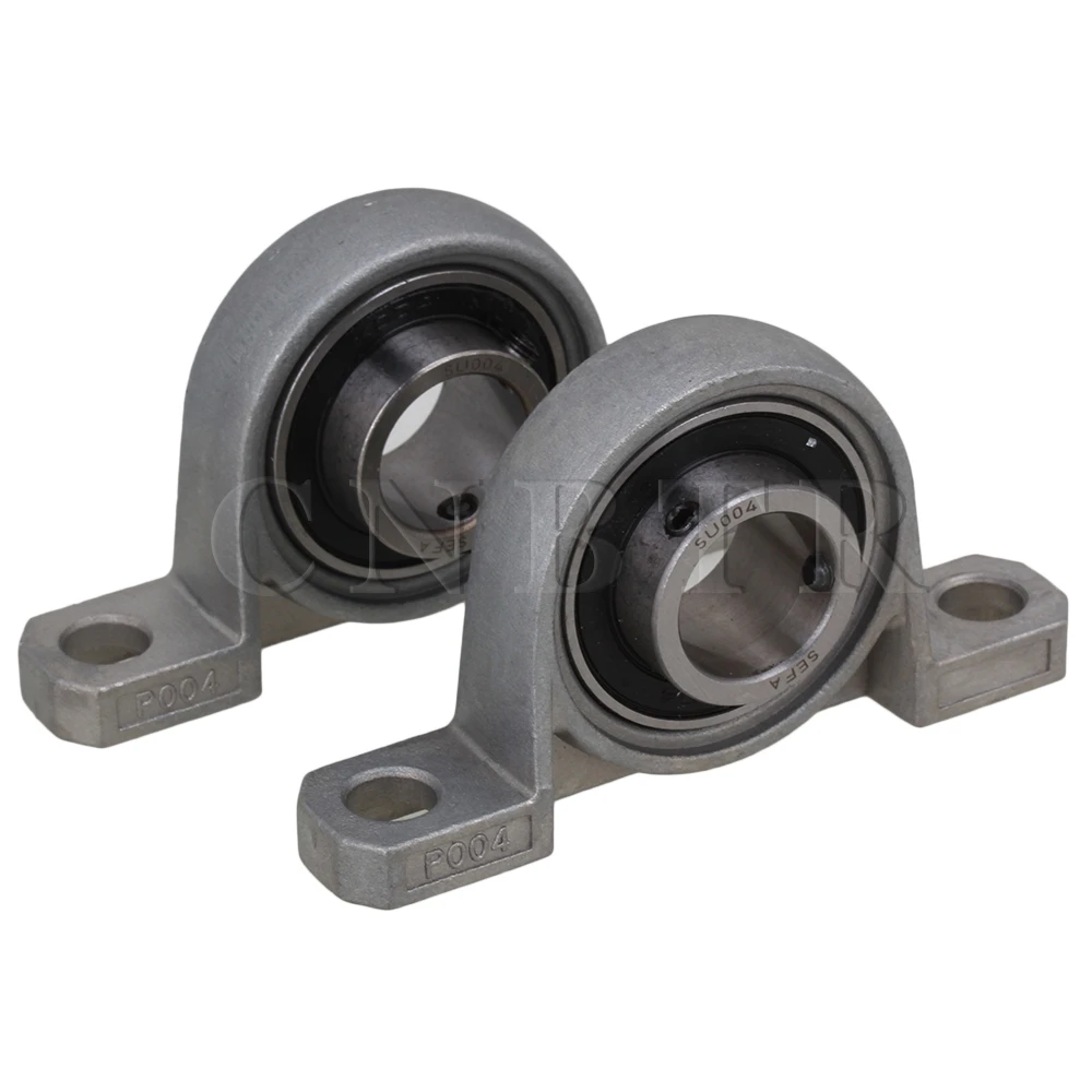 

CNBTR 2pcs Zinc Alloy 20mm Bore Dia Mounted Self-aligning Ball Bearing Pillow Block