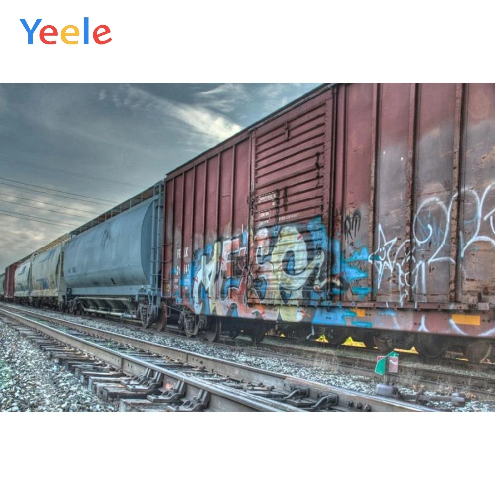

Yeele Graffiti Train Cabin Railway Portrait Photocall Studio Photography Backdrops Photo Backdrop Background For Photo shoots