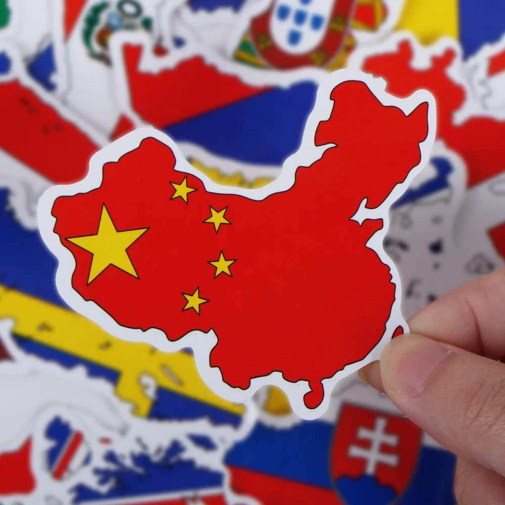 50 шт. национальные наклейки с флагами для багажа ноутбука велосипеда
