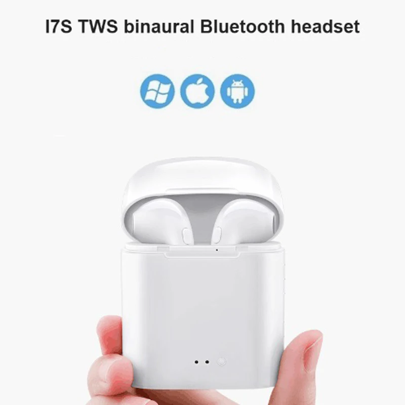 

i7s TWS Mini Wireless Bluetooth Earphones Stereo Sound Earbuds With Charging Box Sports Headsets for iPhone Android Mobile Phone