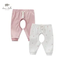 DB4628 dave bella autumn new born baby boys girls sleep bottoms star printed pajamas bottoms baby pink blue sleep bottoms
