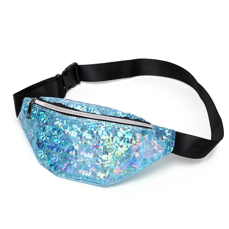 

Fashion Laser Sequin Waist Bags Women Casual Summer Beach Waist Pack Lady Travl Small Belt Bag Teen Girl Personality Waist Pouch