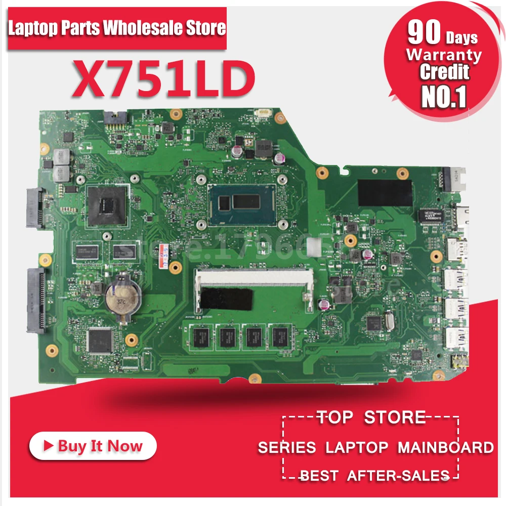X751LD для For Asus X751L K751L K751LN X751LN X751LJ материнская плата ноутбука с I5 4200U CPU/ 4 Гб и