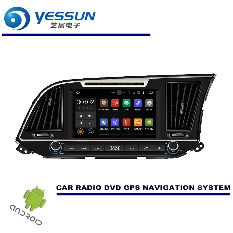 

YESSUN Wince / Android Car Multimedia Navigation For Hyundai Avante / Elantra 2015~2017 RHD CD DVD GPS Player Navi Radio Stereo