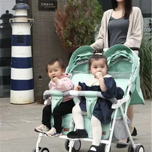 Adil adida двойная легкая коляска складной двойной автомобиль может сидеть откидной Дракон и Феникс второй ребенок два