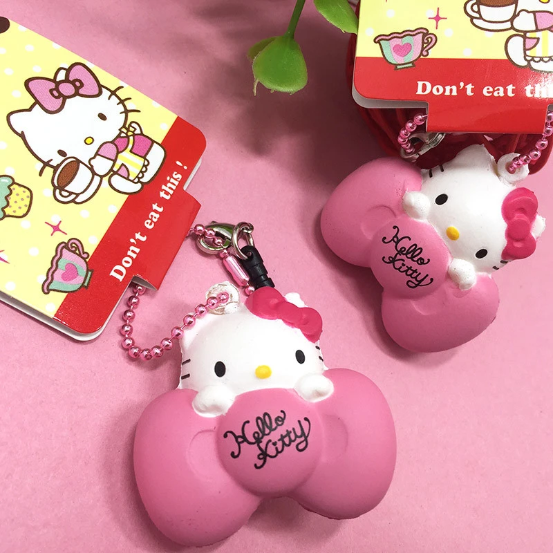 Cute Hello Kitty Squishy Mini Kawaii Pink Bow Kitty Doll Sweet Mobile Cell Phone Charm With Dust Plug 328 1 Piece Gags Practical Jokes Aliexpress