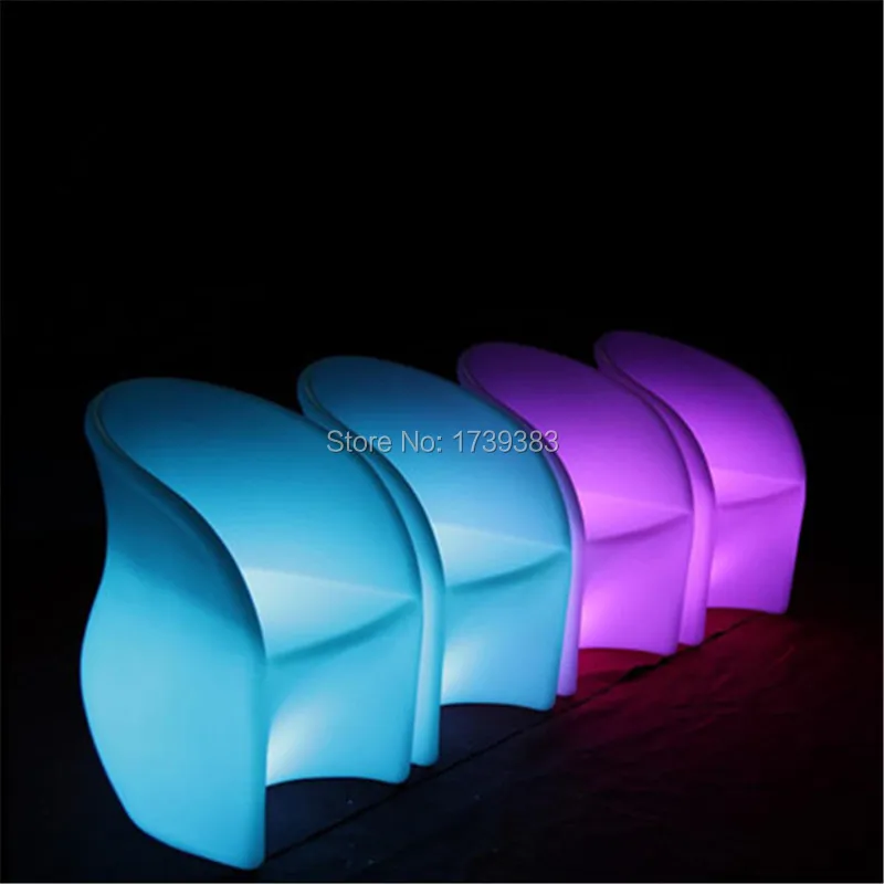 

16 Colors changing rechargeable battery plastic illuminated led bar chair remote control luminous armrest glowing backrest