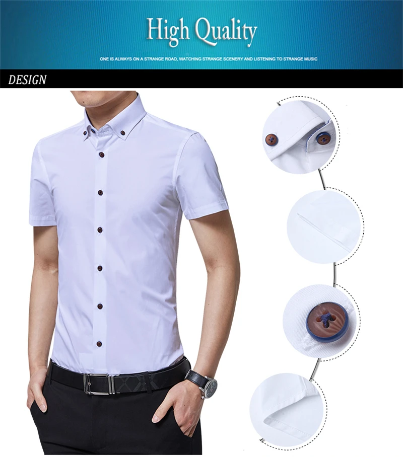 BROWON, Корейская мужская модная летняя рубашка, мужская рубашка с коротким рукавом, рубашка с отложным воротником, деловая официальная рубашка для мужчин, брендовая одежда