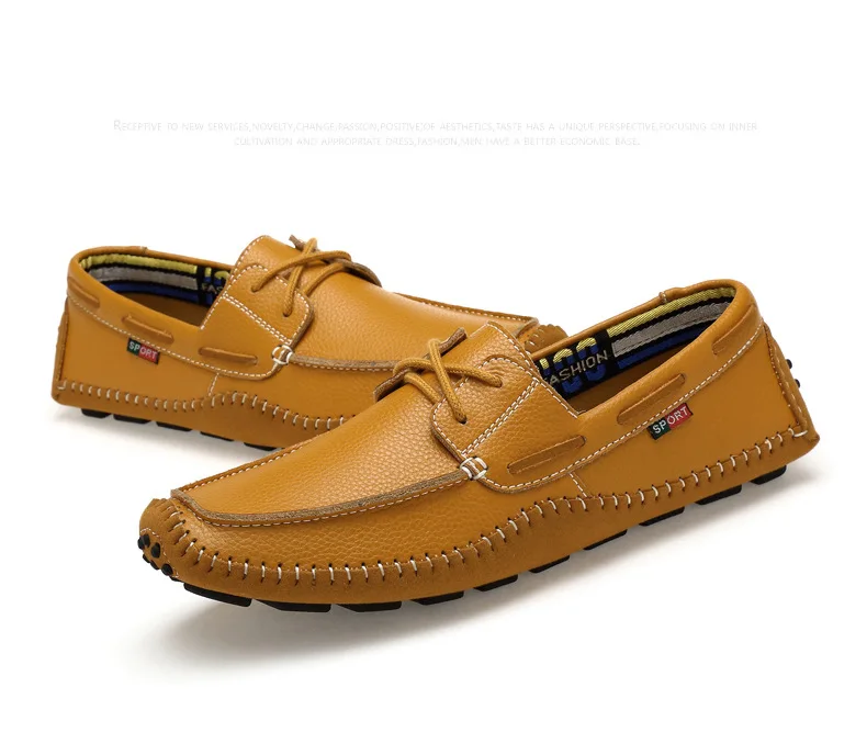 Роскошная брендовая мужская обувь из натуральной кожи мужские лоферы ручной работы удобная мужская обувь для вождения Лоферы Мягкие