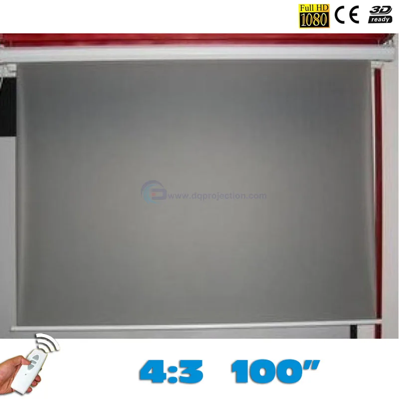 Wholesale! 100" 43 Rear Electric Projection Screen Motorized Projector