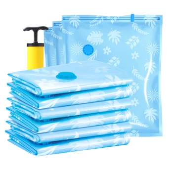 

5 Pcs Compressed Storage Bags Travel Vacuum Pack Saver with Hand-Pump