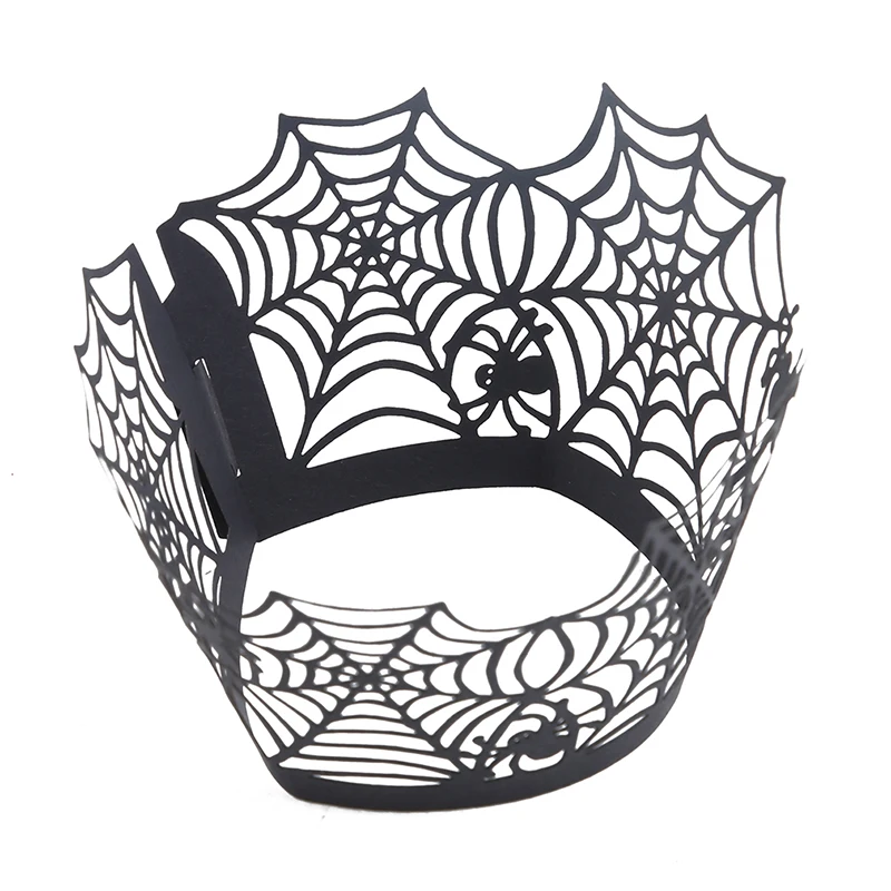 Halloween Cup Cake Decorations Cupcake Wrappers Wraps Case Hollow Laser Cut Cake Decorating Supplies Party Gadgets 50pcs