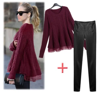 

Sweaters women fashion new Pullover Long Europe Temperament Knit lace Sweater Women Loose Pullover women's Vestidos