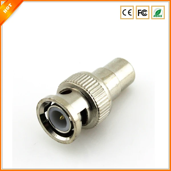 

Free Shipping 100pcs/lot BNC Male-RCA Female Coax Cable Connector Adapter F/M Coupler for CCTV Camera
