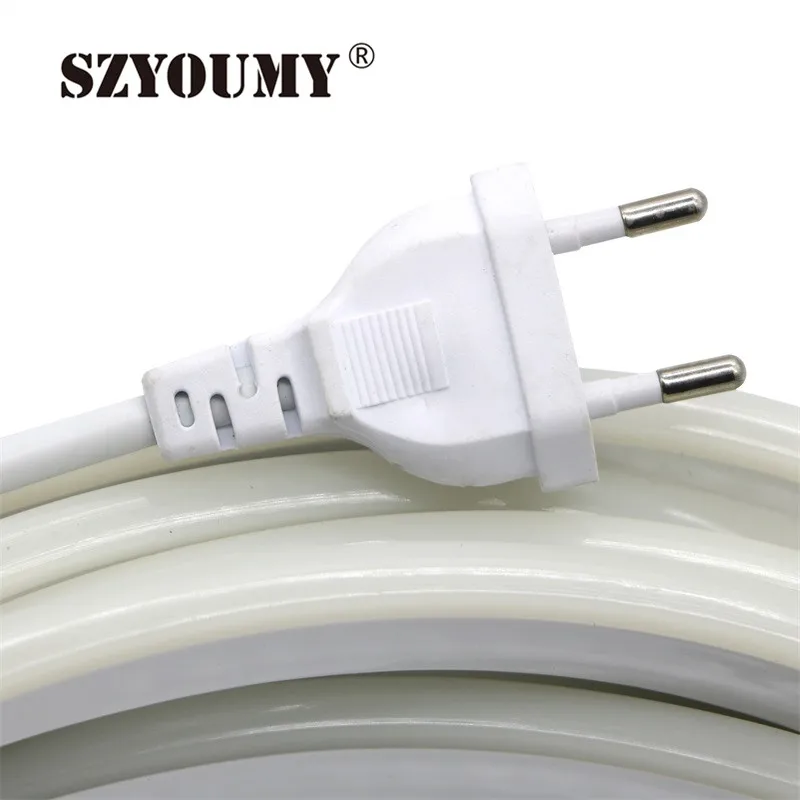 SZYOUMY 50 м 8 мм Широкие мини, неоновые, гибкие 120 светодиодный S/M 2835 SMD светодиодная неоновая трубка 220 В светодиодный знак доска трубка красная