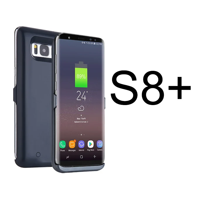 Новинка 5000 мАч запасной внешний аккумулятор чехол для samsung S8 S8 plus s8+ запасной Внешний Аккумулятор Чехол для зарядного устройства - Цвет: black s8 plus