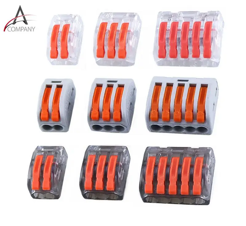 10 шт. Клеммная колодка 222 412 413 415quick|terminal blocks wire connector|connector 3block terminal connector |